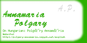 annamaria polgary business card